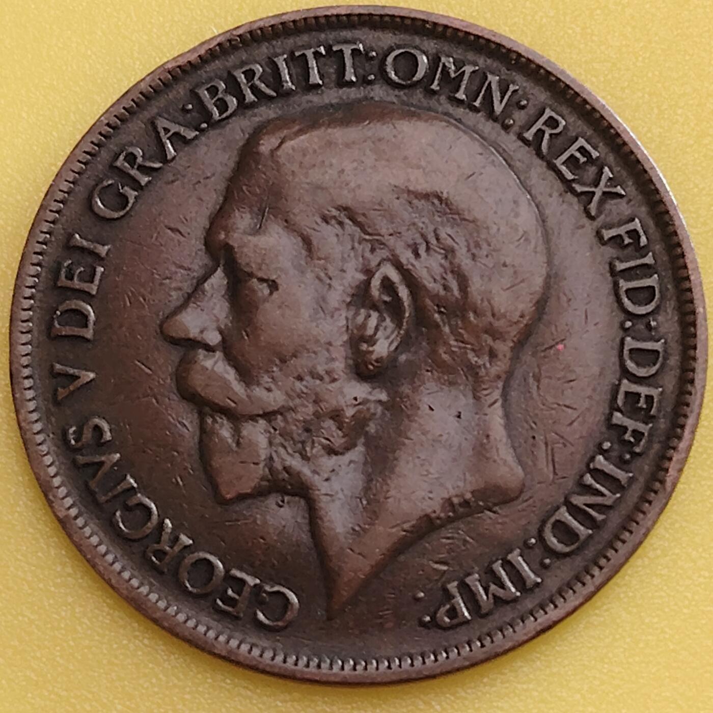 布加迪🐬～世界钱币(上海)🌾第 282 期 /  各国套币和散币 英国🇬🇧 1916年 1便士 乔治五世