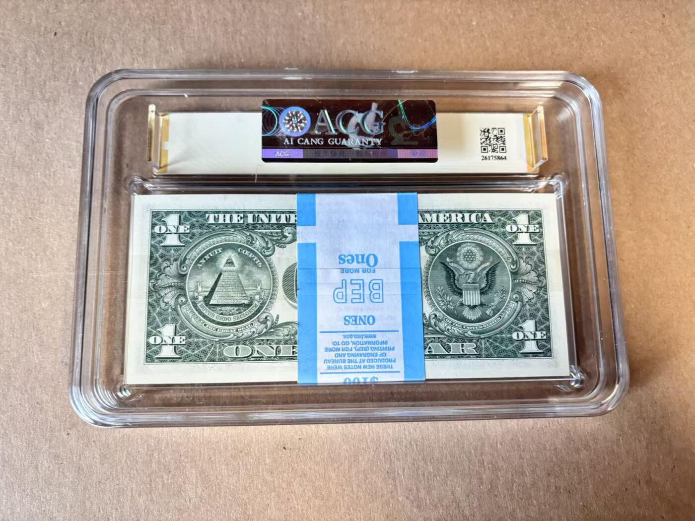 【Blue Auction】世界纸币精拍第798期——18级TOP拍卖/信誉/品质/专业/高效💫 【一刀】美国 2021年1美金 ACG67+EPQ