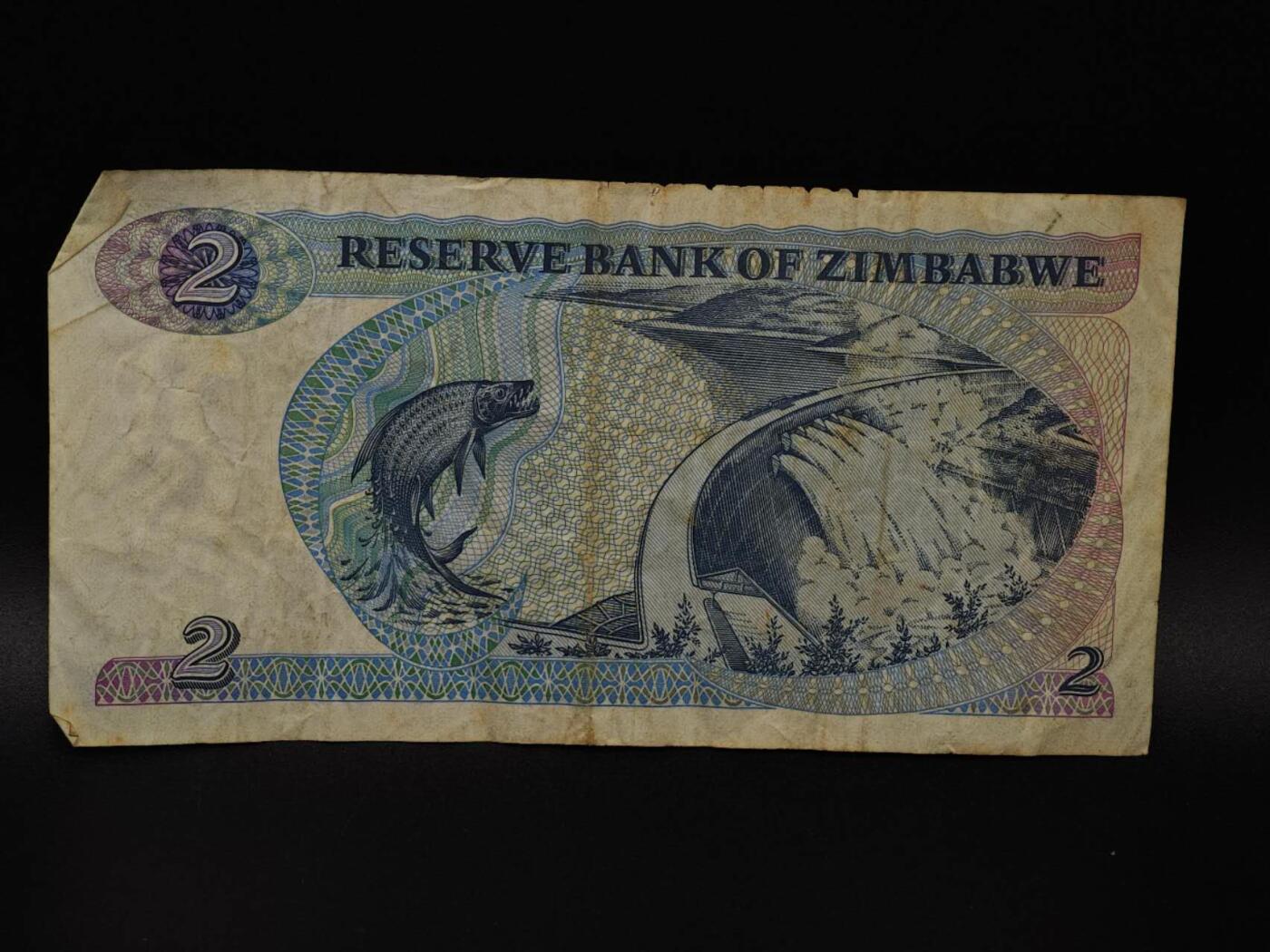  【淘币小摊】限时拍第八百八十四拍   纸币场    每周一统一发货 津巴布韦2元纸币【有折】