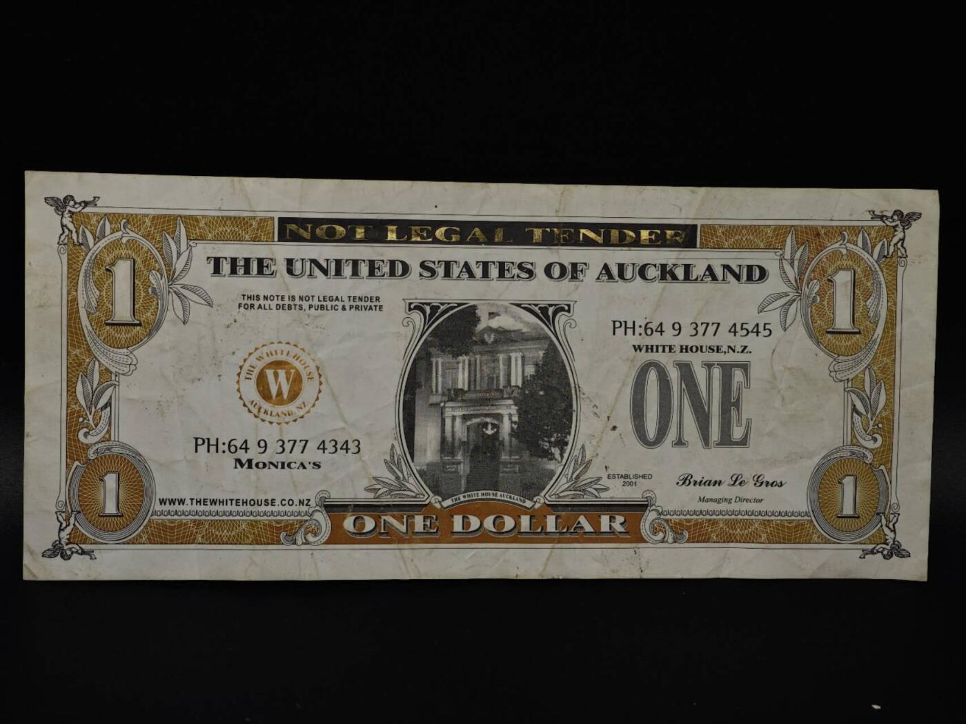  【淘币小摊】限时拍第八百八十四拍   纸币场    每周一统一发货 奥克兰一元纸币【有折】