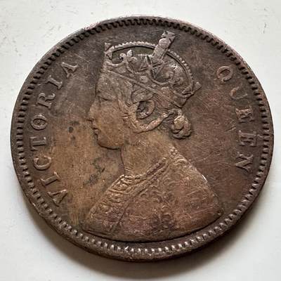 🌹外币初藏🌹🐯2026年第34场   每周二四六晚8️⃣点 接代拍 - 英属印度1862年维多利亚女王 1/4安娜铜币