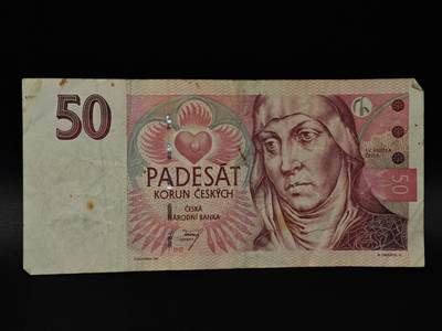  【淘币小摊】限时拍第八百八十四拍   纸币场    每周一统一发货 - 捷克50克朗纸币【有折】