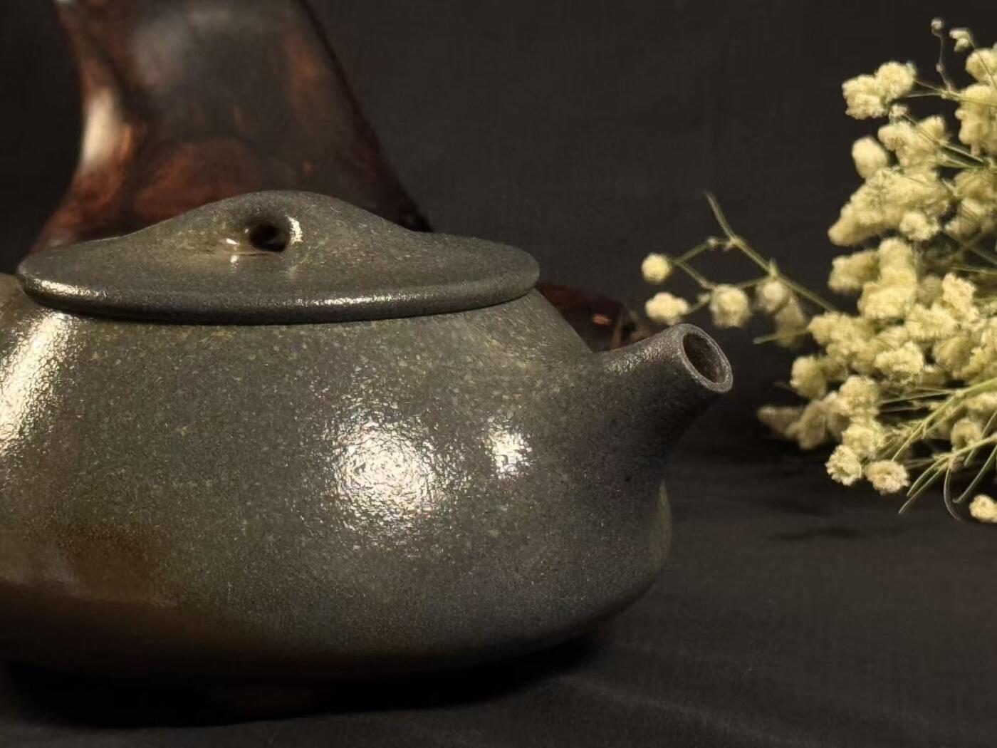 零元拍：原矿紫砂壶柴烧石黄景舟+柴烧主人杯（250CC左右）