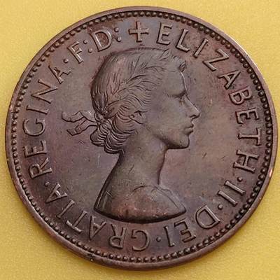 布加迪🐬～世界钱币(上海)🌾第 282 期 /  各国套币和散币 - 英国🇬🇧 1967年 1便士 伊丽莎白女王