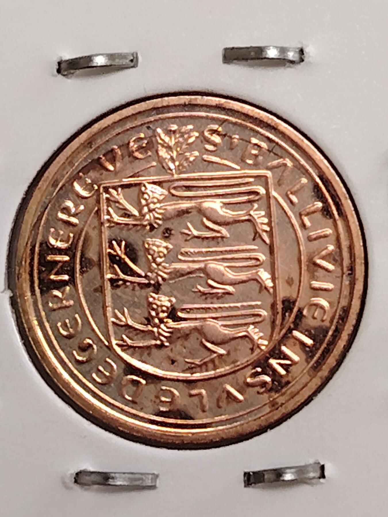 布加迪🐬～世界钱币(上海)🌾第 282 期 /  各国套币和散币 根西岛 1971年 便士 