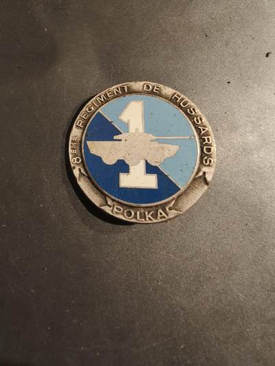 老王徽章第188期 - 法国陆军第8骠骑兵团第1“波尔卡”中队证章