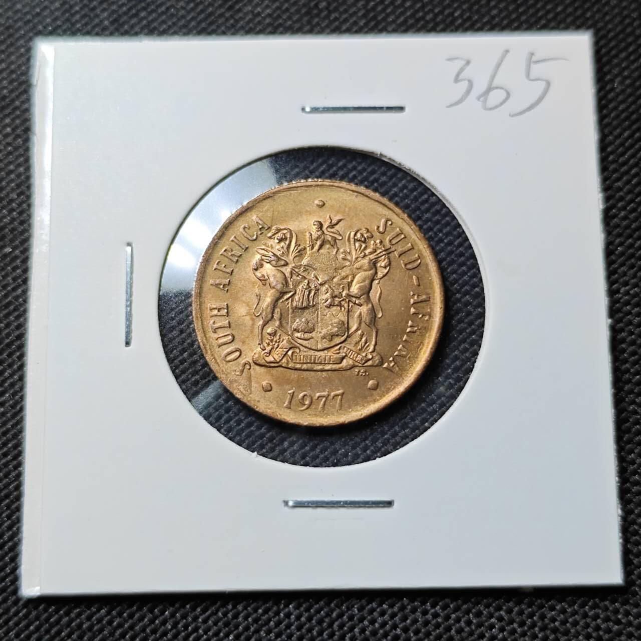 KK钱币收藏小铺   套币专场 2月预留时间 周末发货  1977南非2分铜币 好品