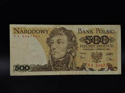  【淘币小摊】限时拍第八百八十四拍   纸币场    每周一统一发货 - 波兰500兹罗提纸币【有折】