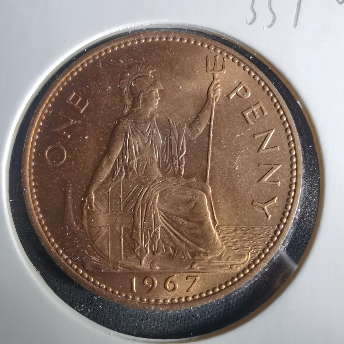 沼泽如烟--第1033场 英国1967年1便士