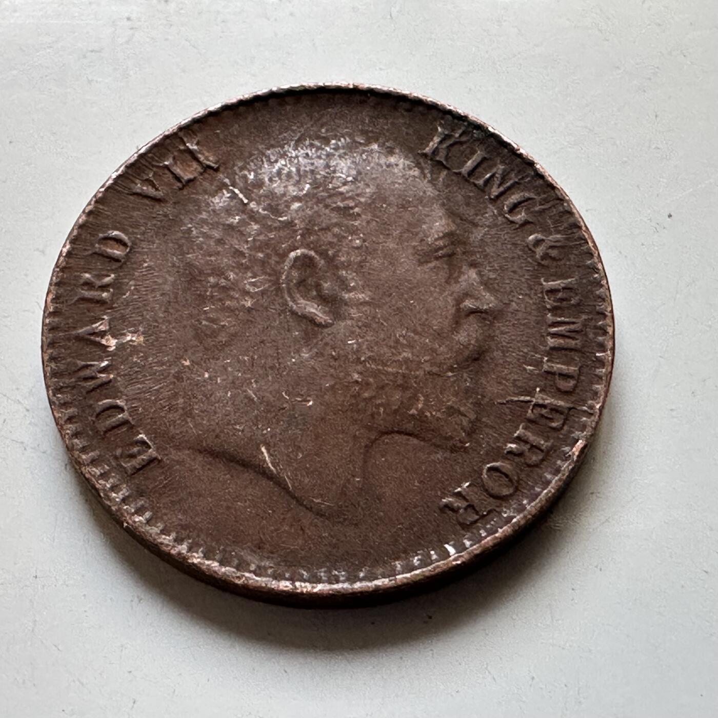 🌹外币初藏🌹🐯2026年第34场   每周二四六晚8️⃣点 接代拍 英属印度1904年爱德华七世 1/12安娜铜币