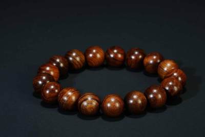 上海都达杂项专场五十八【全场包邮】  - 海南黄花梨虎皮纹1.2圆珠手串 附鉴定证书93-241