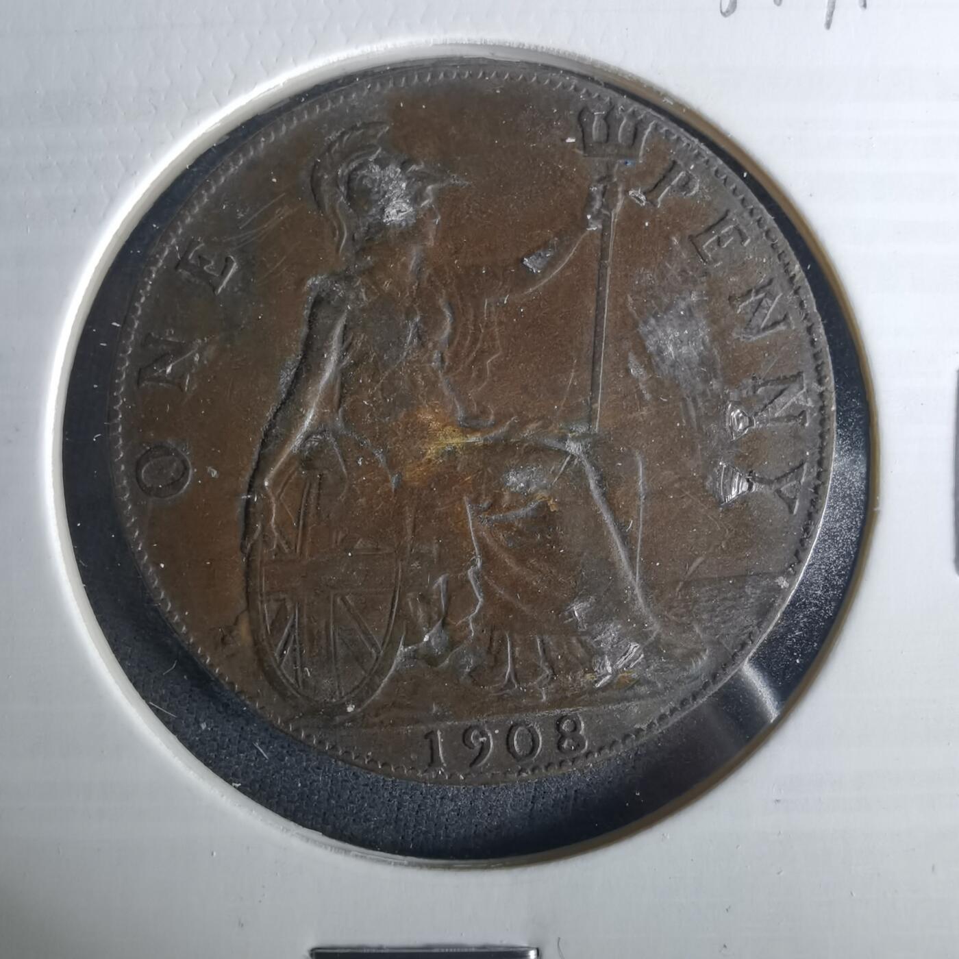 沼泽如烟--第1033场 英国1908年1便士