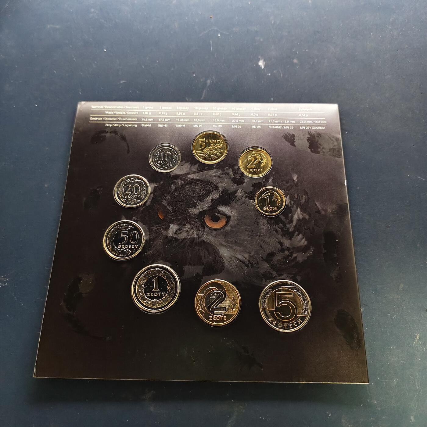 【全场包邮】纯粹捡漏拍515场 波兰2017年保护猫头鹰主题官方封装套币