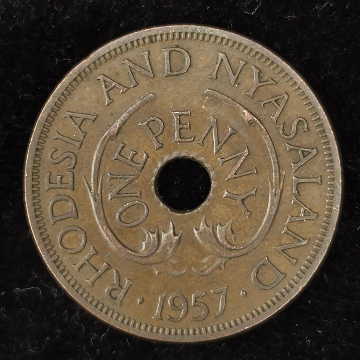 Krab外币市集Vol.27 罗德西亚和亚萨兰1957年1便士