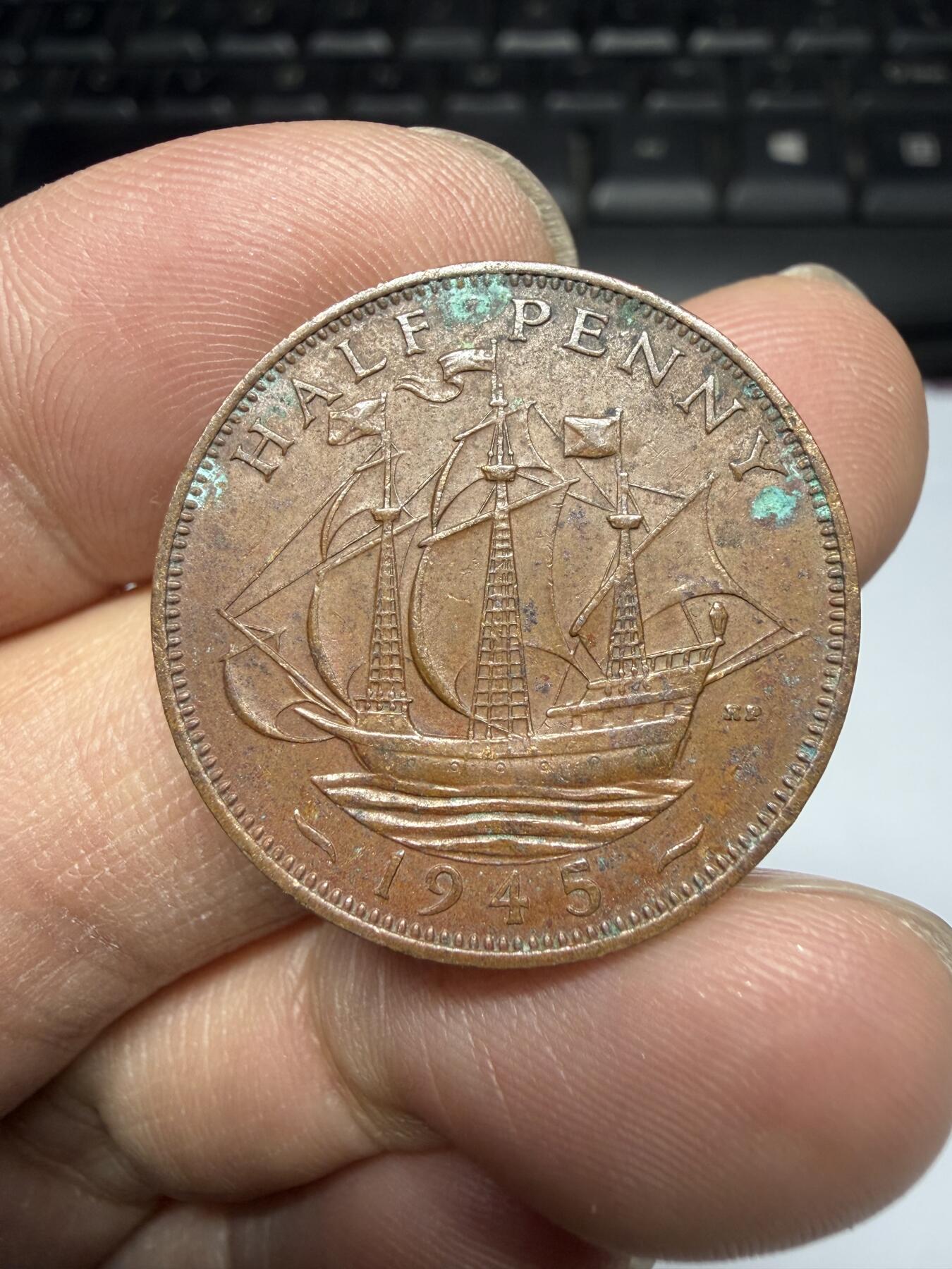 2026年集古藏今外币拍卖第三期-第7场—（总第317拍），可以寄存60天，满160元包邮。 1945年英国半便士