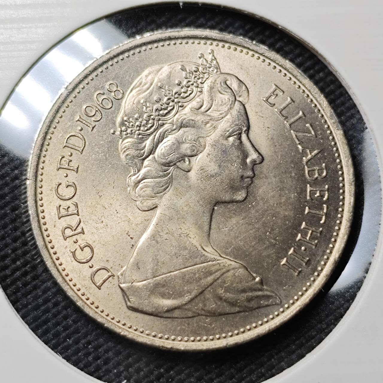 KK钱币收藏小铺   套币专场 2月预留时间 周末发货  1968英国10便士 大10便士 好品