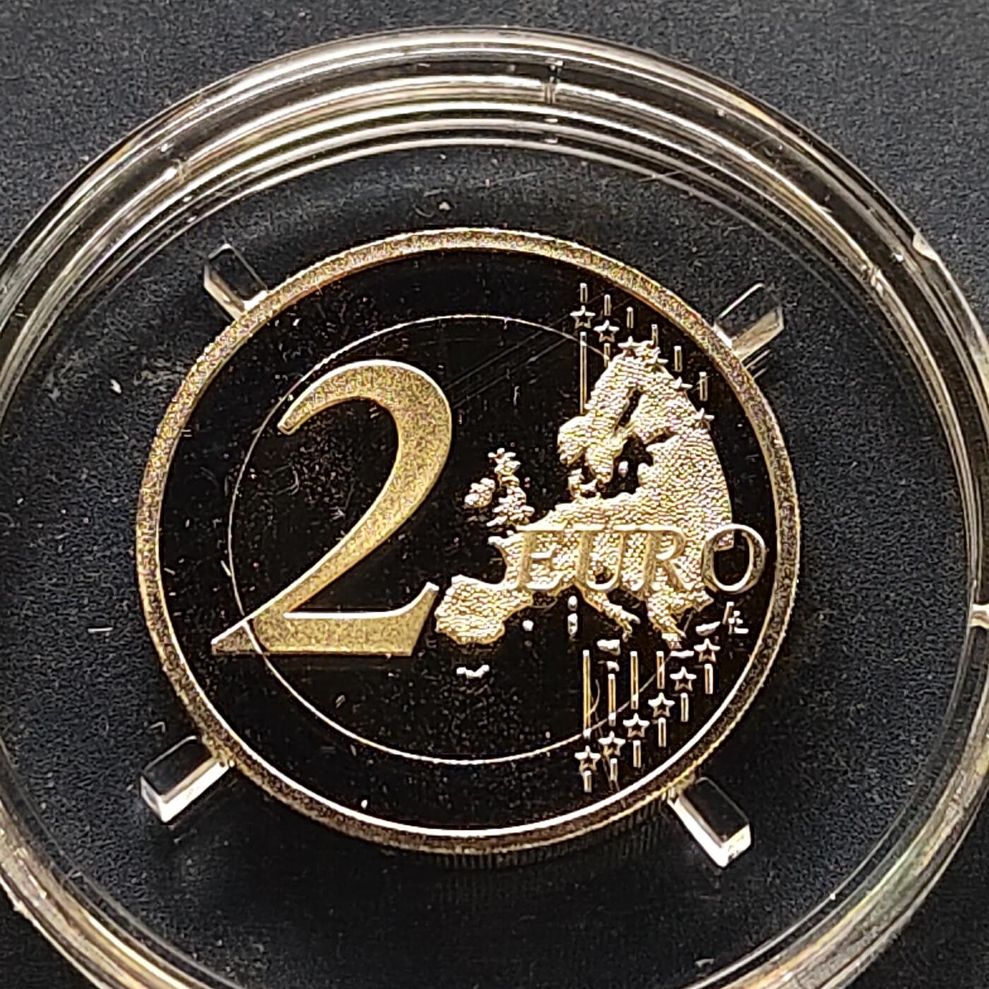 【全场包邮】纯粹捡漏拍515场 【少见】法国2020年2欧元医学研究精制纪念币-盒证全-量10000