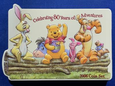 《竞宝斋》第473场 周日，周一 2场连拍 （全场包邮）欢迎送拍 - 日本2006年套币 小熊维尼