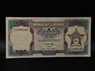  【淘币小摊】限时拍第八百八十四拍   纸币场    每周一统一发货 - 加纳500塞蒂纸币【有折】