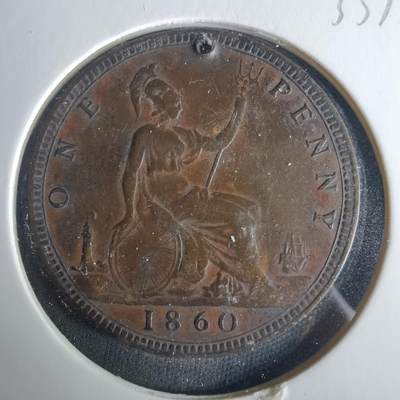 沼泽如烟--第1033场 - 英国1860年1便士