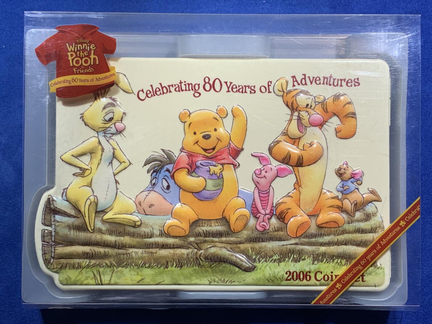 《竞宝斋》第473场 周日，周一 2场连拍 （全场包邮）欢迎送拍 日本2006年套币 小熊维尼