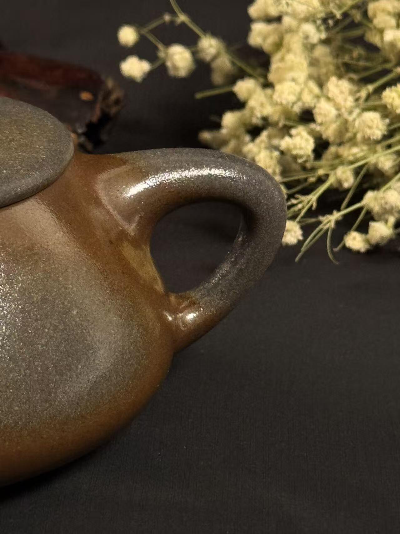 零元拍：原矿紫砂壶柴烧石黄景舟+柴烧主人杯（250CC左右）