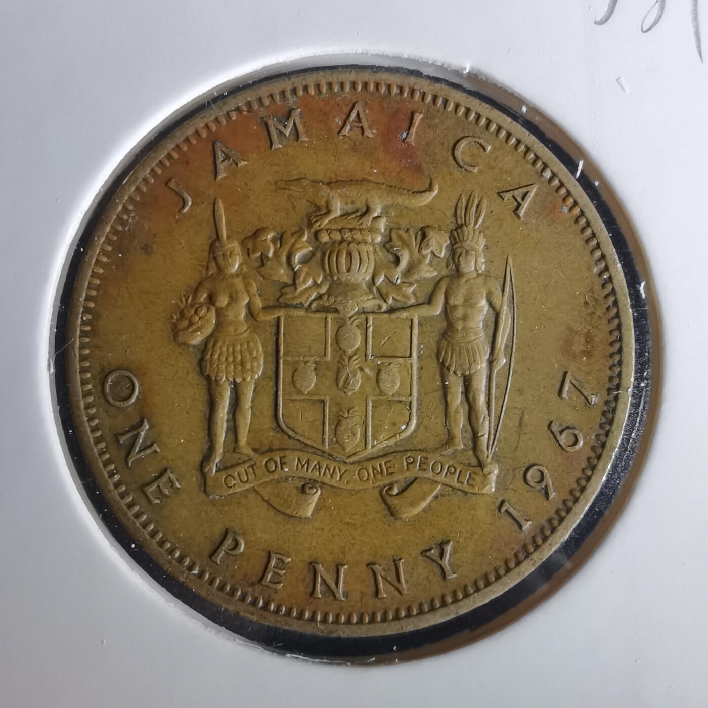 沼泽如烟--第1033场 牙买加1967年1便士