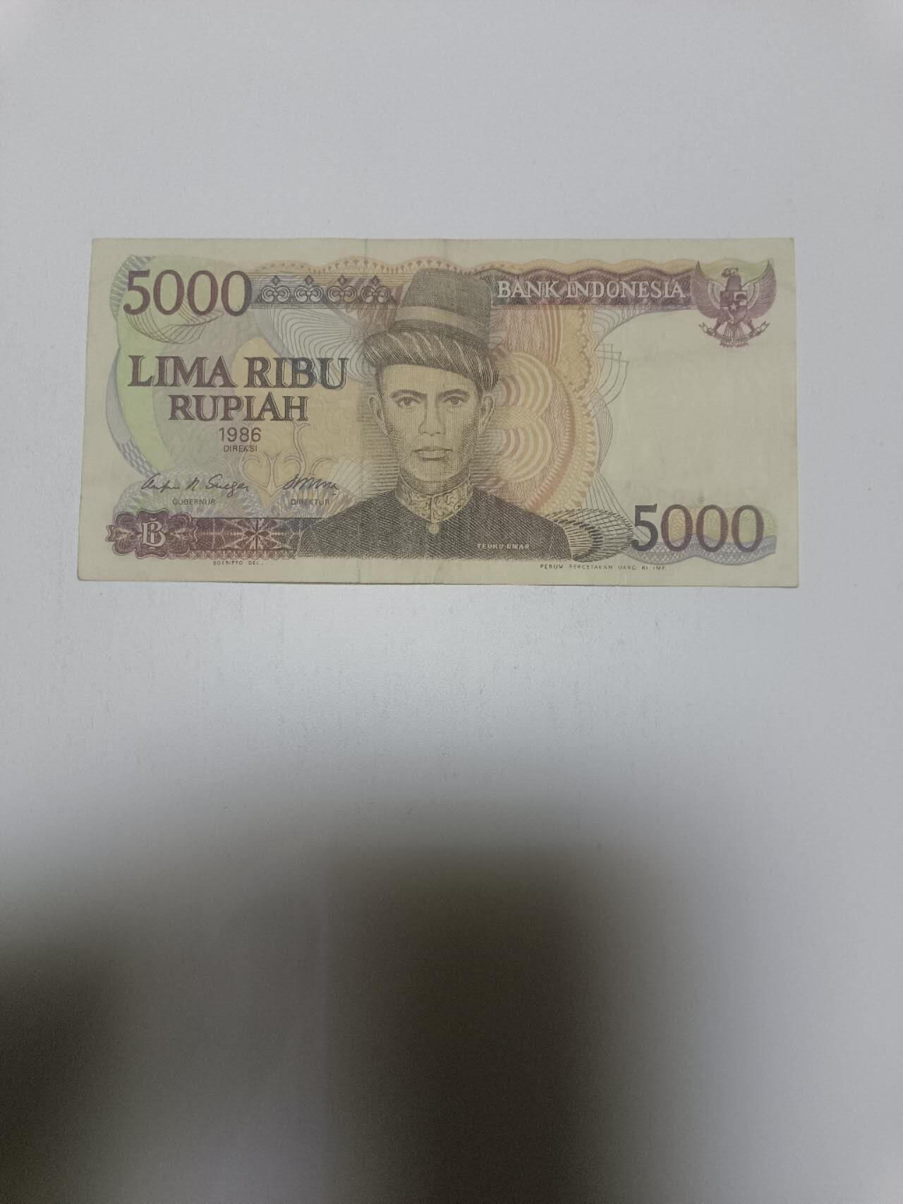 【20260324】非全新纸币和硬币第349场 印度尼西亚5000卢比
