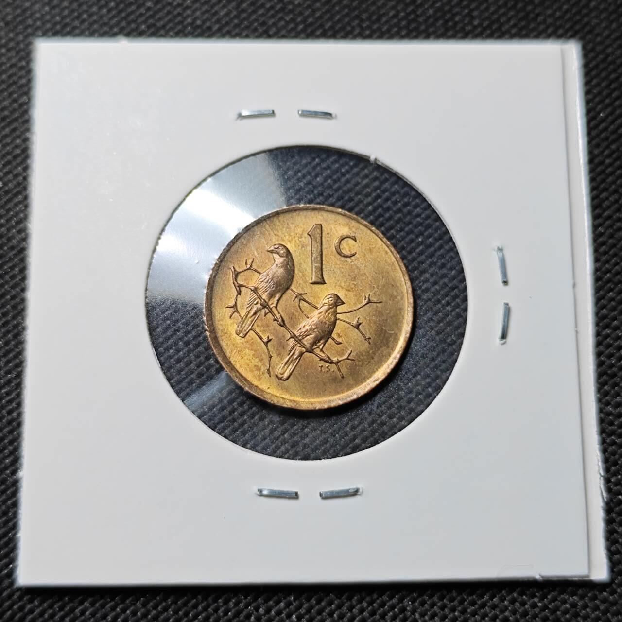 KK钱币收藏小铺   套币专场 2月预留时间 周末发货  1989南非1分铜币 好品