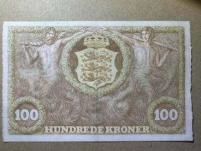 【Blue Auction】世界纸币精拍第798期——18级TOP拍卖/信誉/品质/专业/高效💫 - 【无47】丹麦 1943年100克朗 维京战吼 AU+