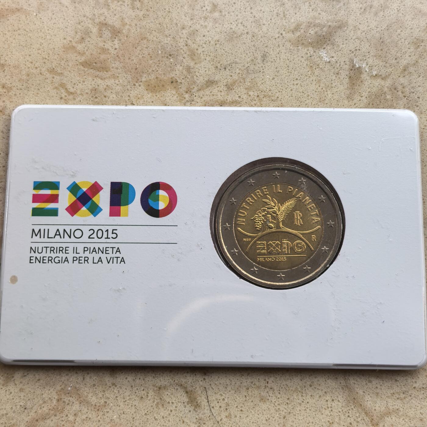 道一币馆币章第一百七十场 卡册 意大利2015年米兰世博会2欧元纪念币