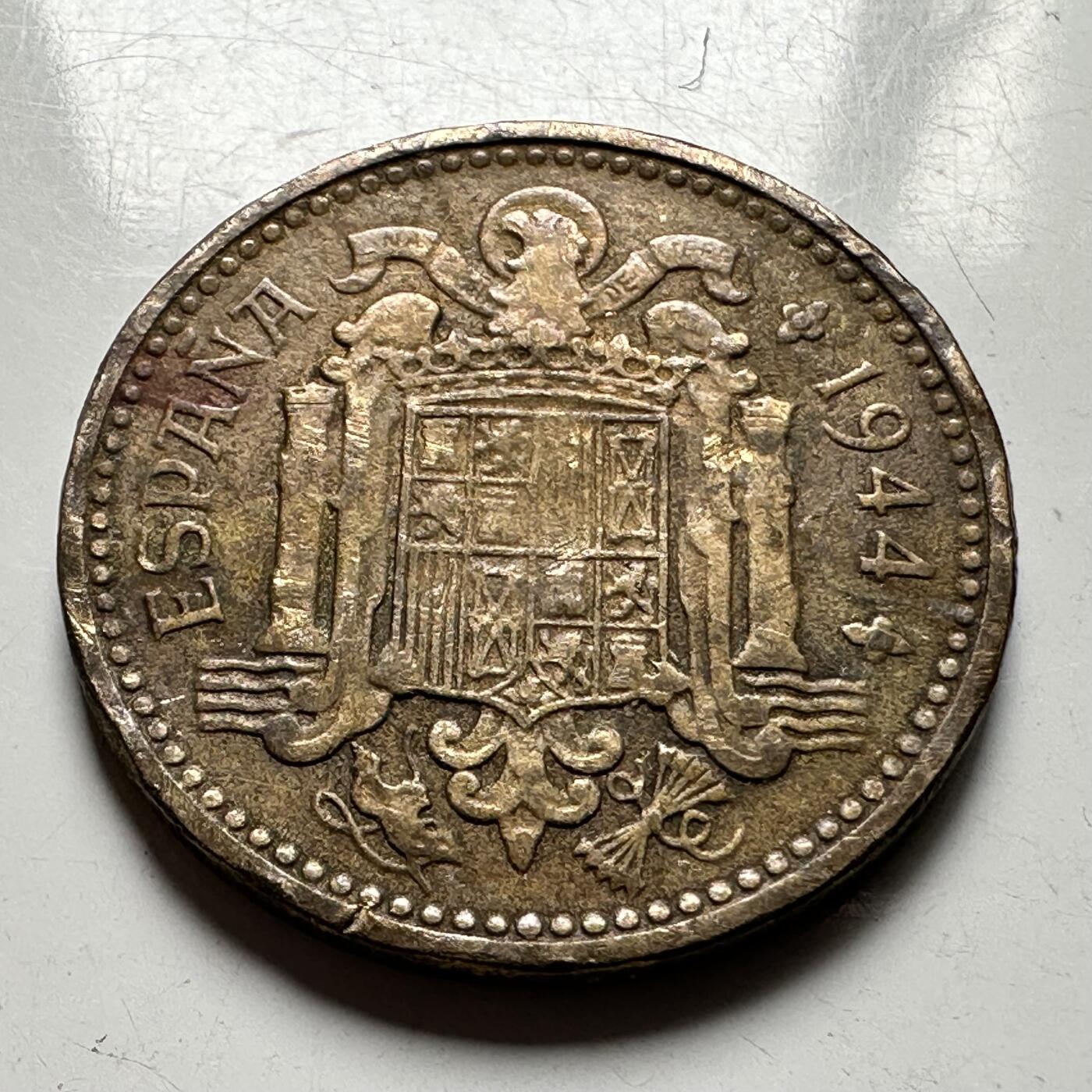 🌹外币初藏🌹🐯2026年第33场   每周二四六晚8️⃣点 接代拍 西班牙1944年一比塞塔