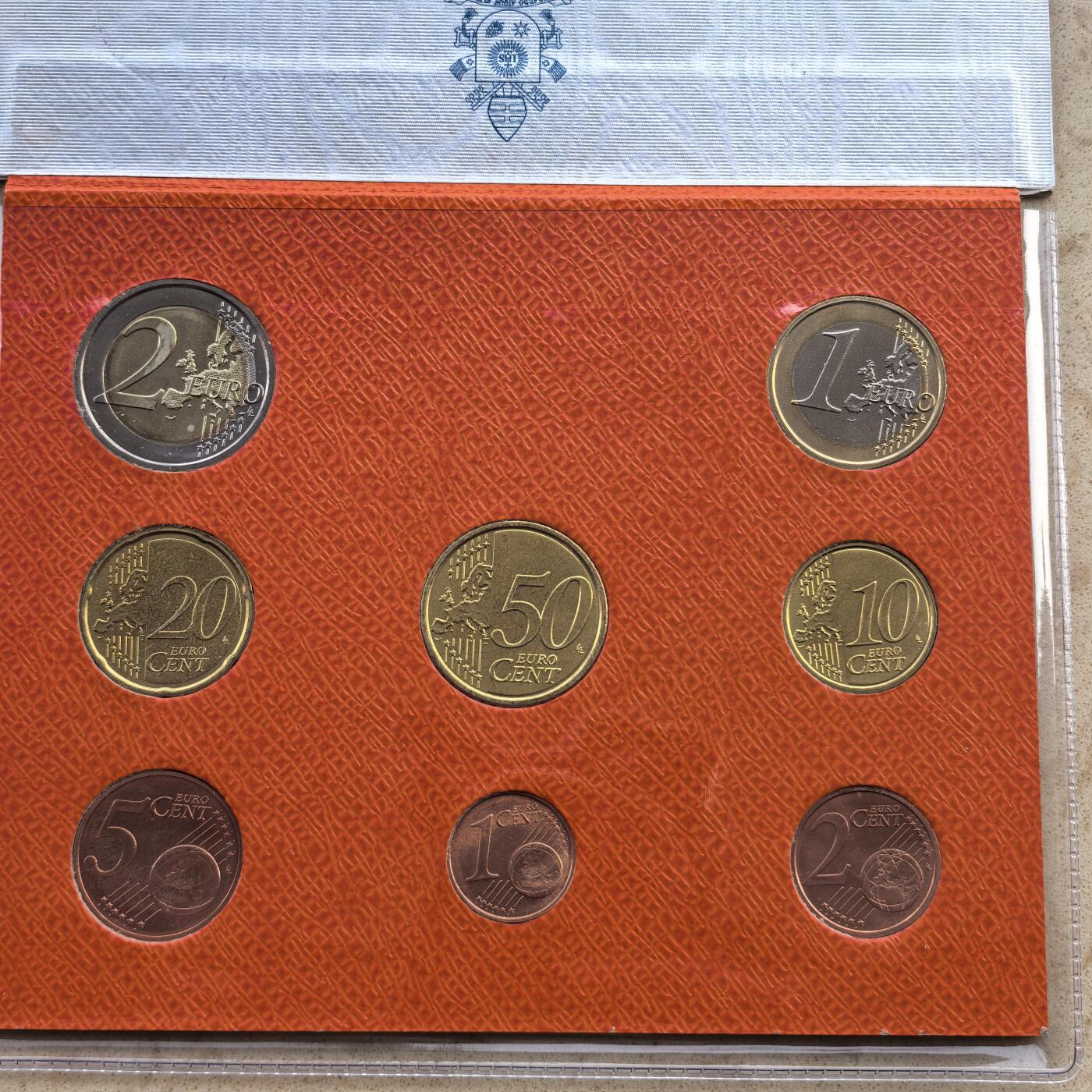 道一币馆币章第一百七十场 原包装 梵蒂冈2016年欧元套币八枚