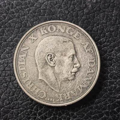 道一币馆币章第一百七十一场 - 丹麦1937年克里斯蒂安十世在位25周年2克朗银币  15g 800S