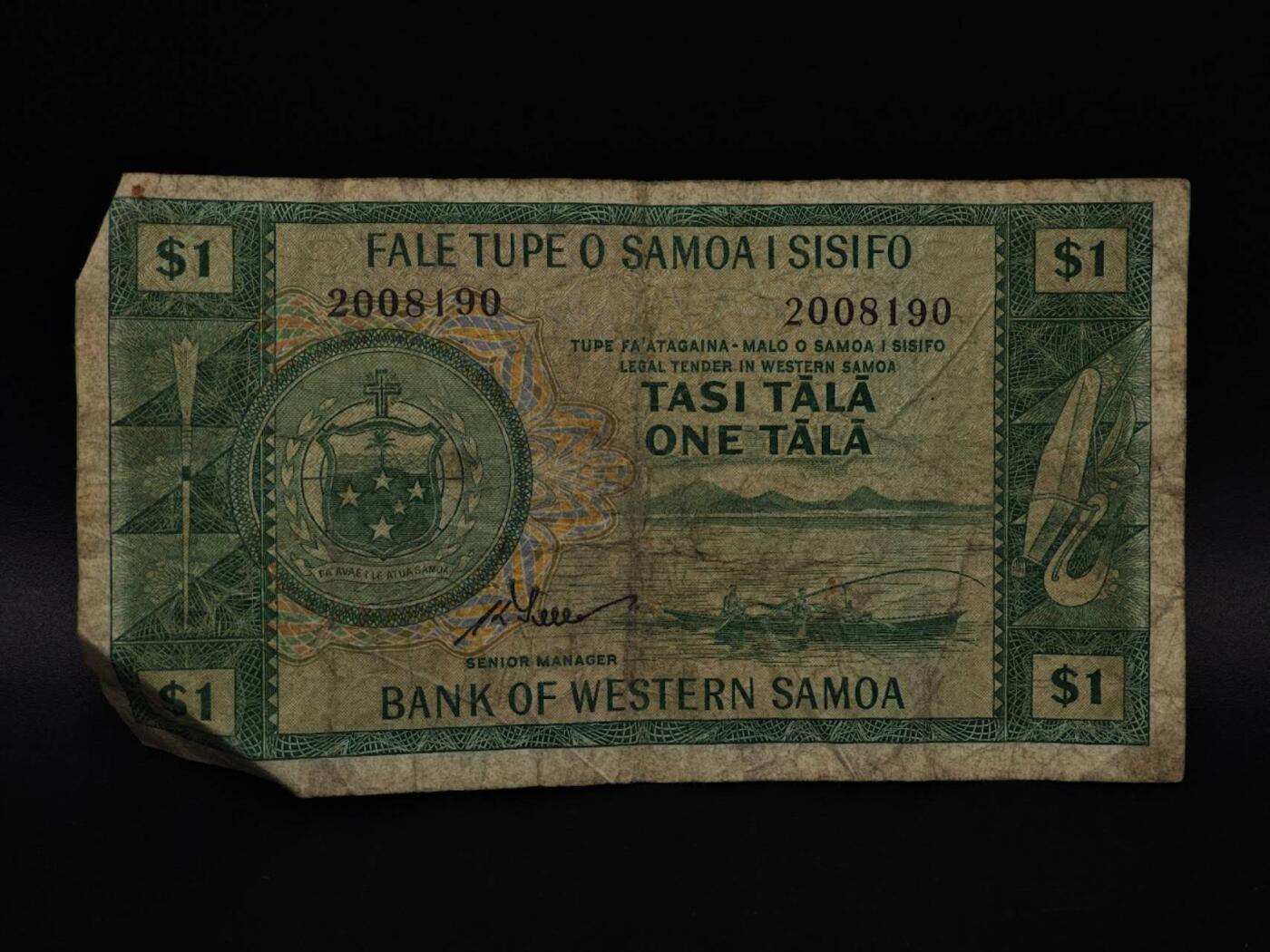  【淘币小摊】限时拍第八百八十四拍   纸币场    每周一统一发货 萨摩亚1塔拉纸币【有折】