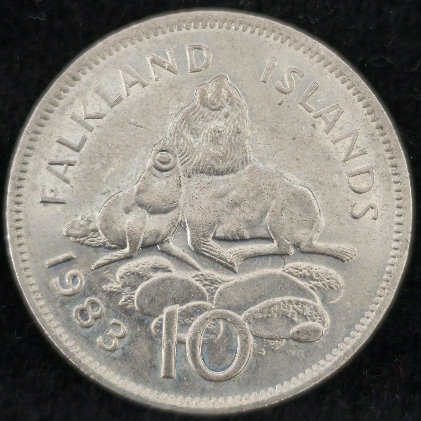 Krab外币市集Vol.27 福克兰群岛1983年10便士