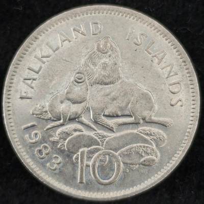 Krab外币市集Vol.27 - 福克兰群岛1983年10便士