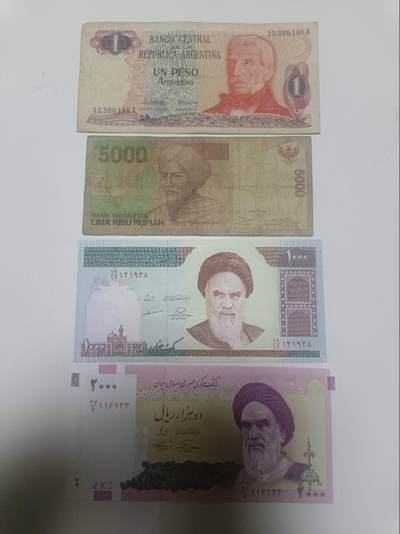 【20260324】非全新纸币和硬币第349场 - 外国4张纸币