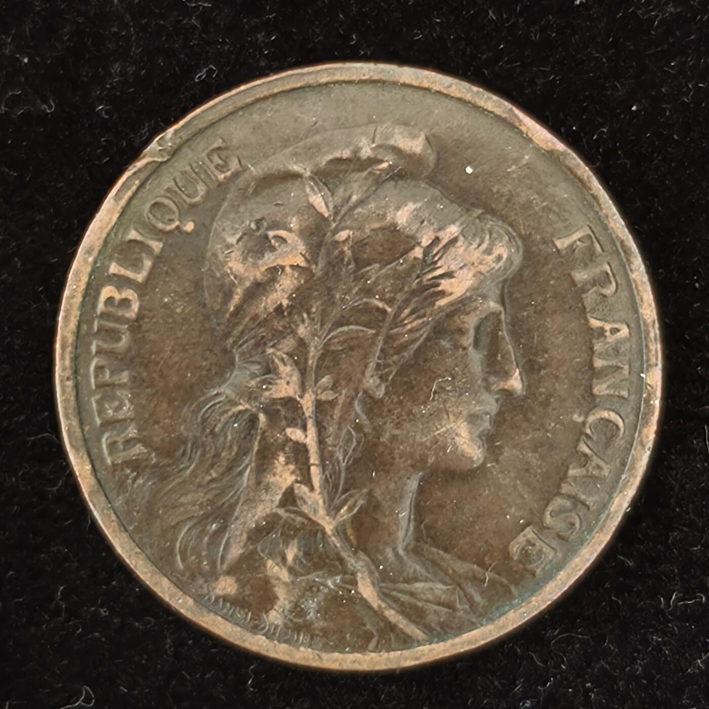 Krab外币市集Vol.27 法国1907年5分