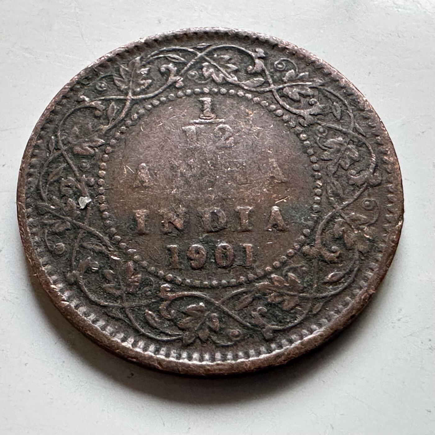 🌹外币初藏🌹🐯2026年第34场   每周二四六晚8️⃣点 接代拍 英属印度1901年维多利亚 1/12安娜