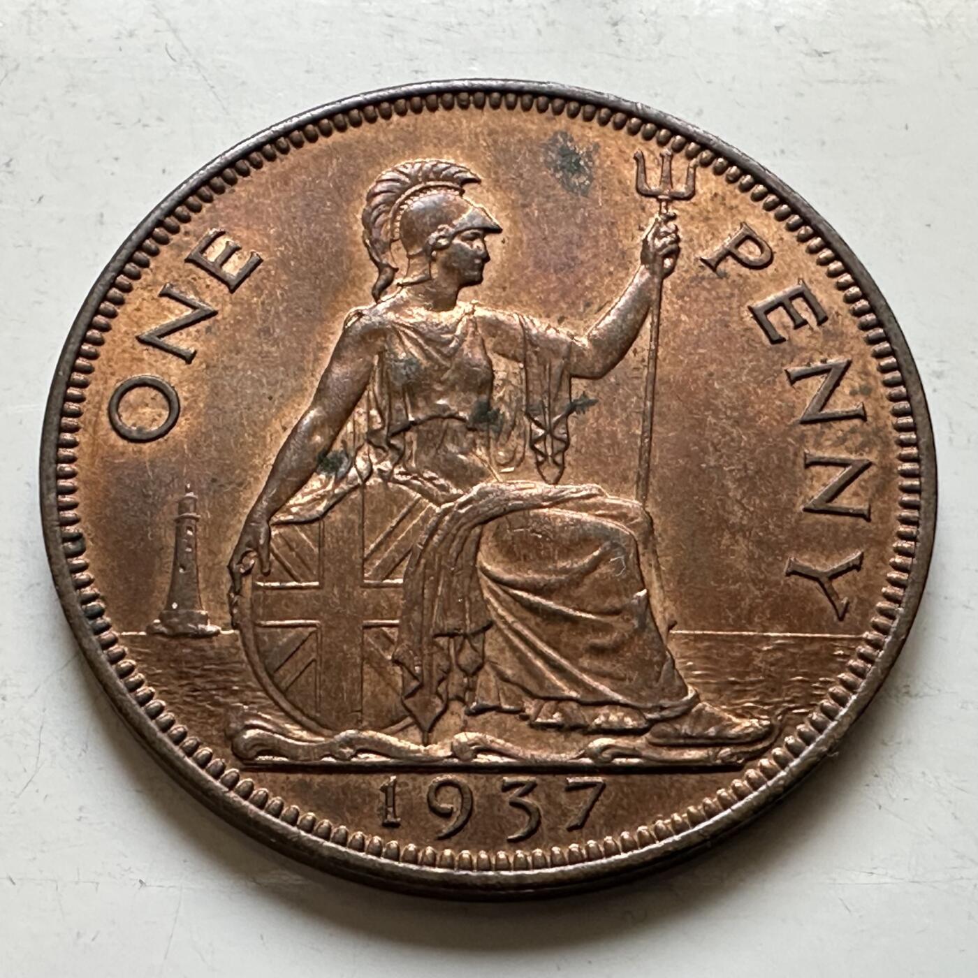 🌹外币初藏🌹🐯2026年第34场   每周二四六晚8️⃣点 接代拍 英国1937年一便士