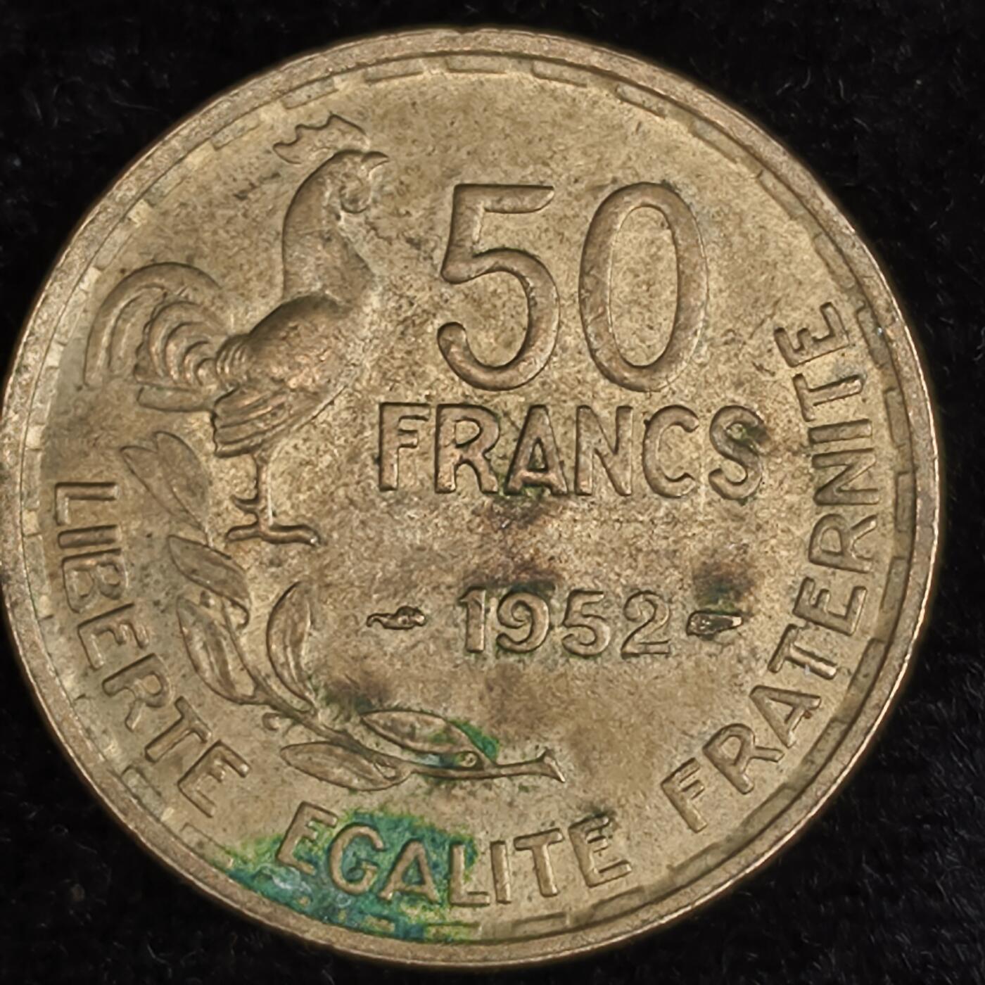 Krab外币市集Vol.27 法国1952年50法郎