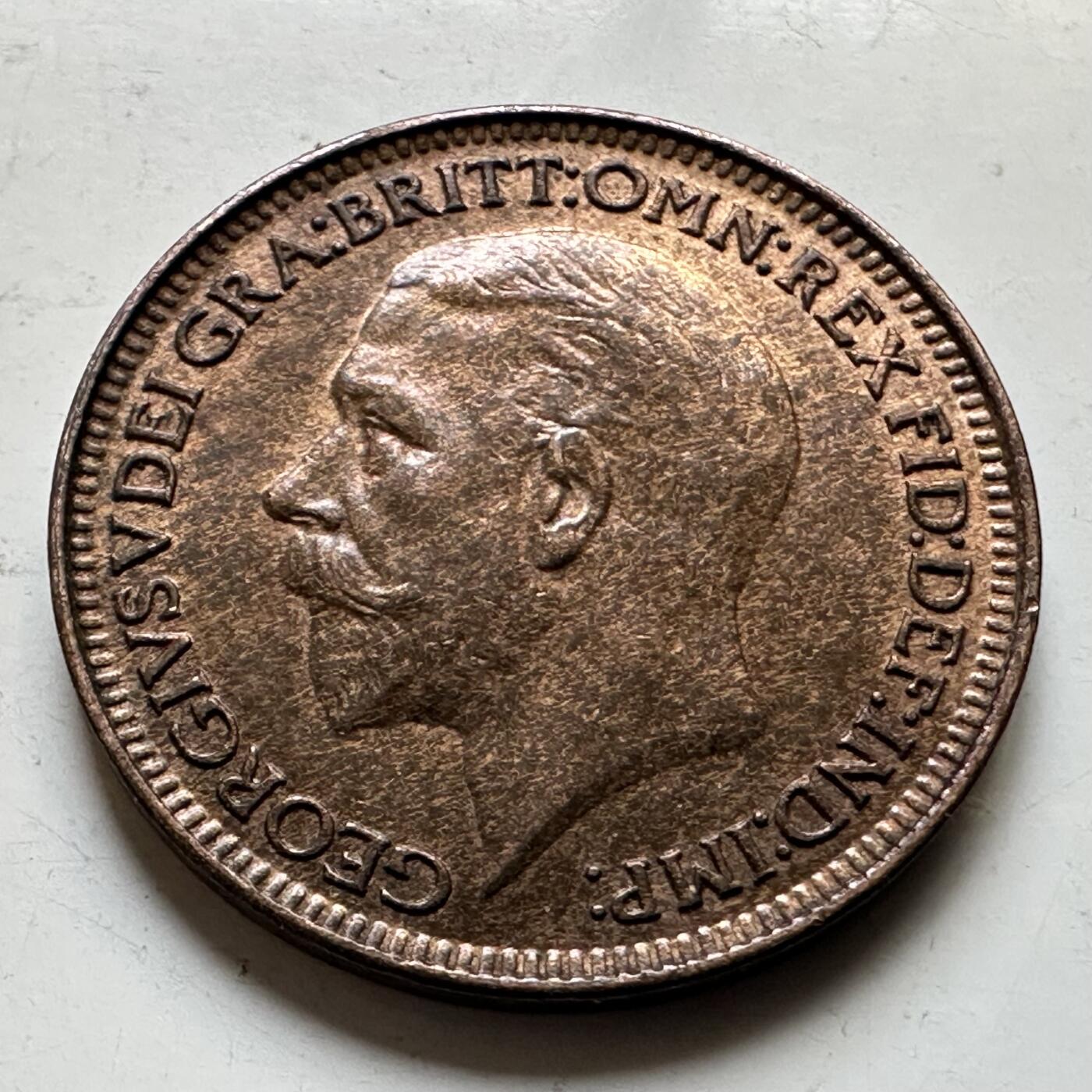 🌹外币初藏🌹🐯2026年第34场   每周二四六晚8️⃣点 接代拍 英国1928年乔治五世 1法新铜币