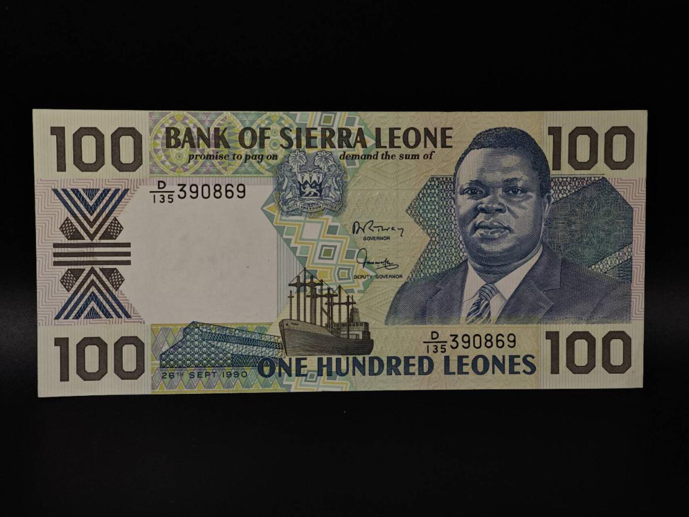  【淘币小摊】限时拍第八百八十四拍   纸币场    每周一统一发货 塞拉利昂100利昂纸币