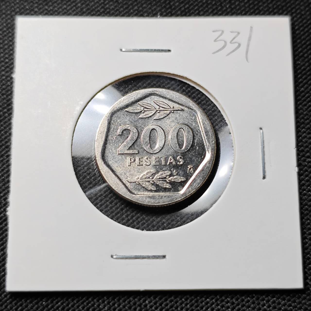 KK钱币收藏小铺   套币专场 2月预留时间 周末发货 1987西班牙200比塞塔 好品