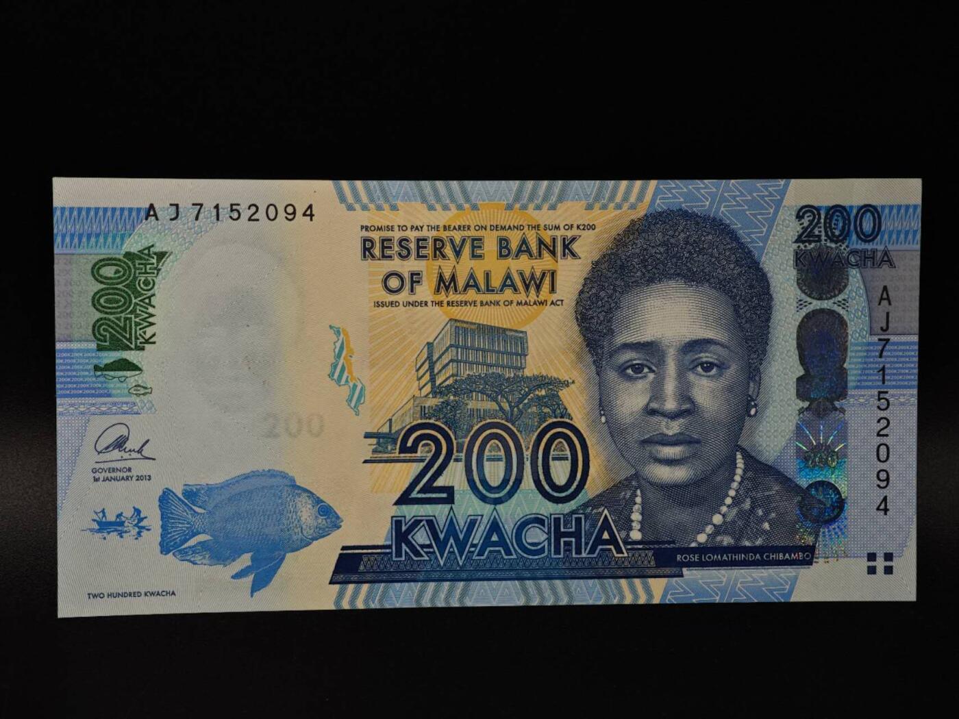  【淘币小摊】限时拍第八百八十四拍   纸币场    每周一统一发货 马拉维200克瓦查纸币