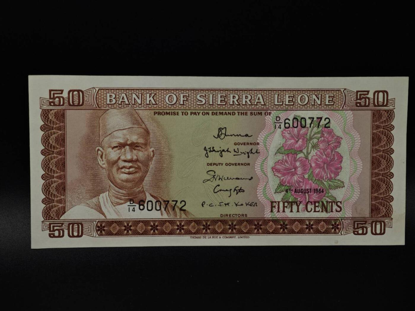  【淘币小摊】限时拍第八百八十四拍   纸币场    每周一统一发货 塞拉利昂50分纸币