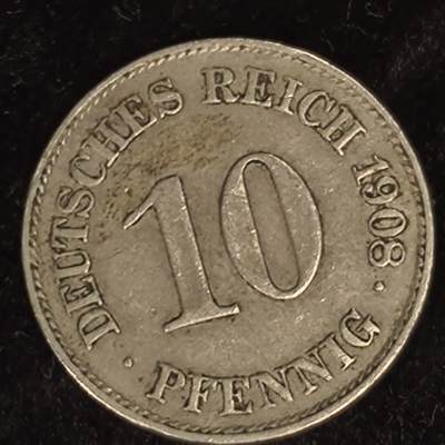 Krab外币市集Vol.27 - 德国1908E 10芬妮