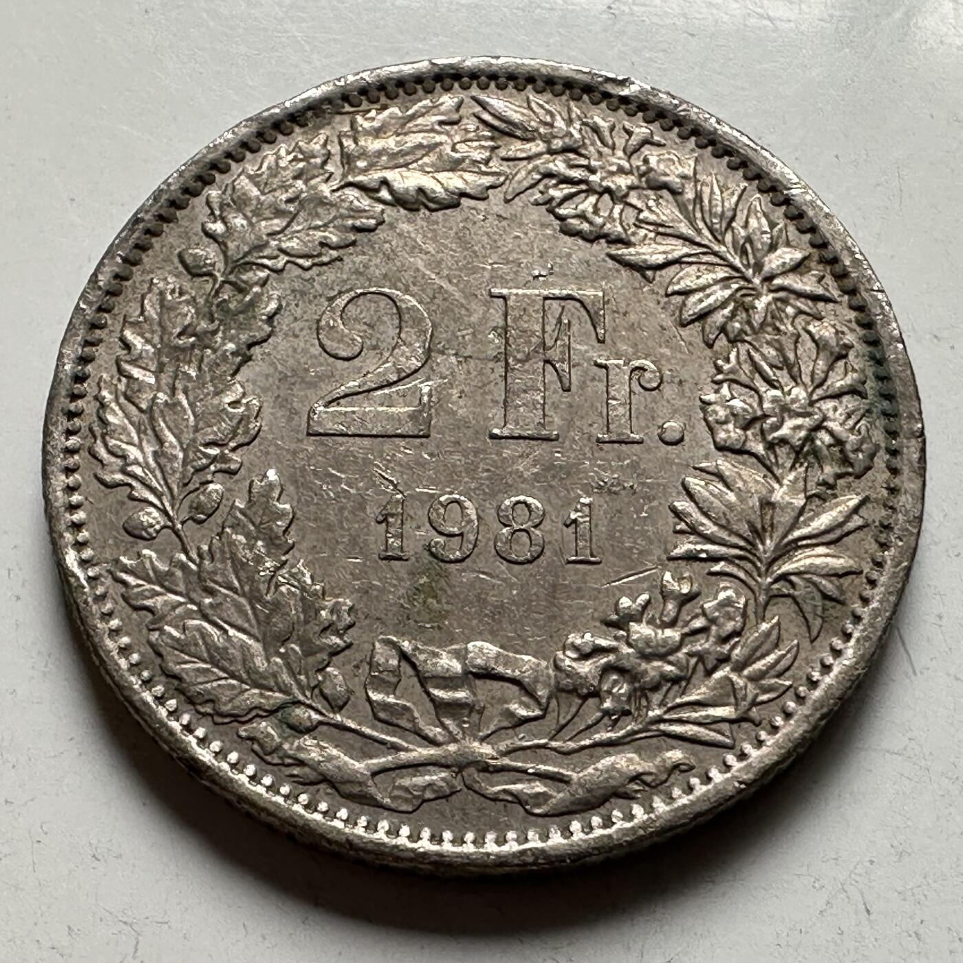 🌹外币初藏🌹🐯2026年第33场   每周二四六晚8️⃣点 接代拍 瑞士1981年2法郎