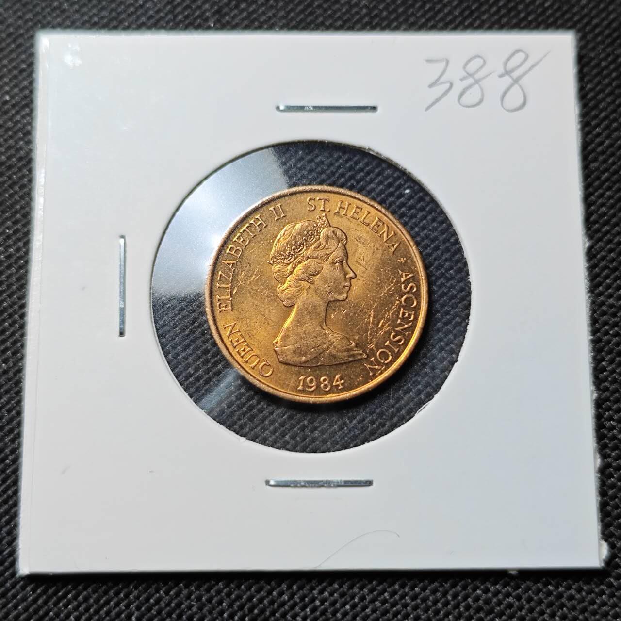 KK钱币收藏小铺   套币专场 2月预留时间 周末发货  1984英属阿森松岛1便士铜币